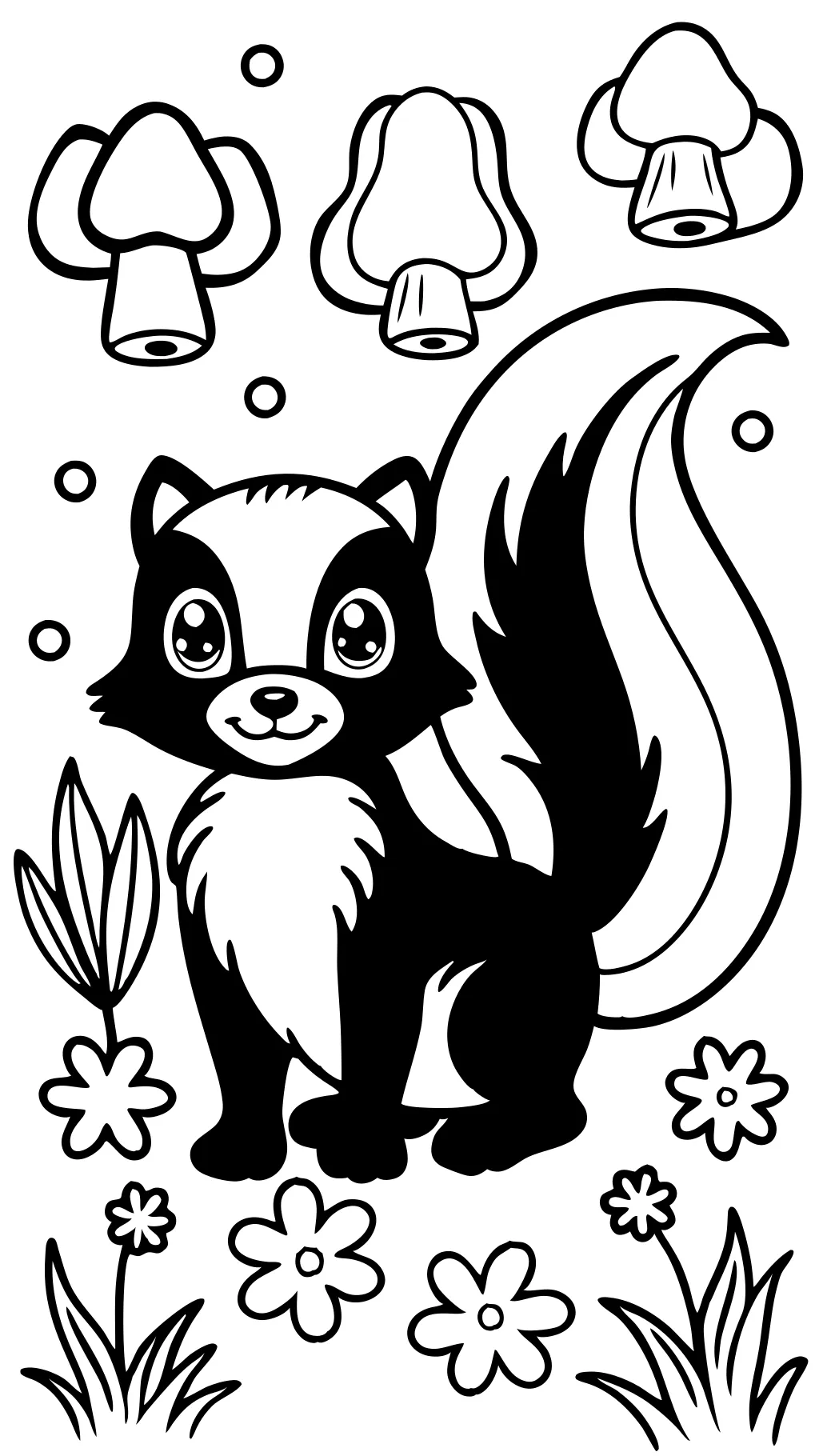 skunk coloring page